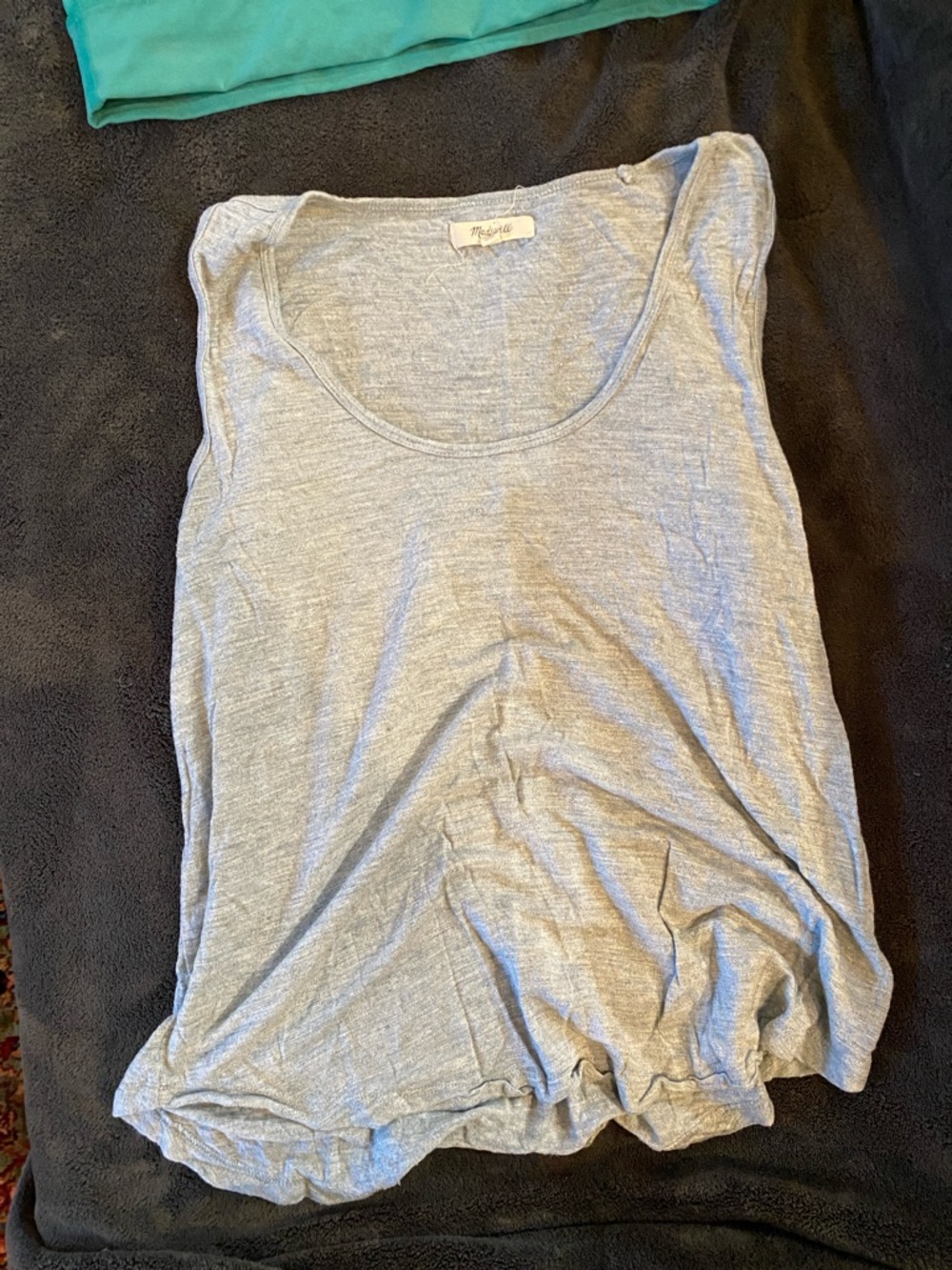 Madewell Light Gray Scoop Neck Tank Top
